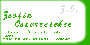 zsofia osterreicher business card