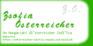 zsofia osterreicher business card